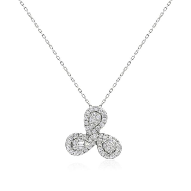 Petite Cluster Pendant - 14K White Gold, 0.52tw Diamonds, Subtle Glimmer