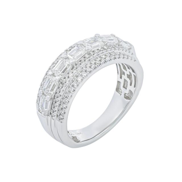 Diamond Embrace Diamond Band, 14K White Gold, 1.59tw Round Diamonds, Endless Brilliance