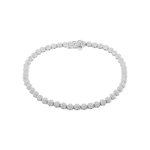 Sparkling Tennis Bracelet - 14K White Gold, 2.00tw Round Diamonds, Classic Beauty