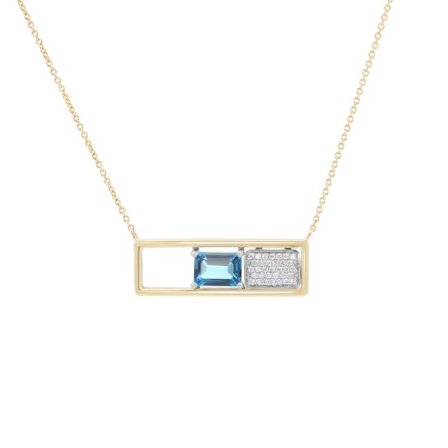 Blue Topaz & Diamond Slide 