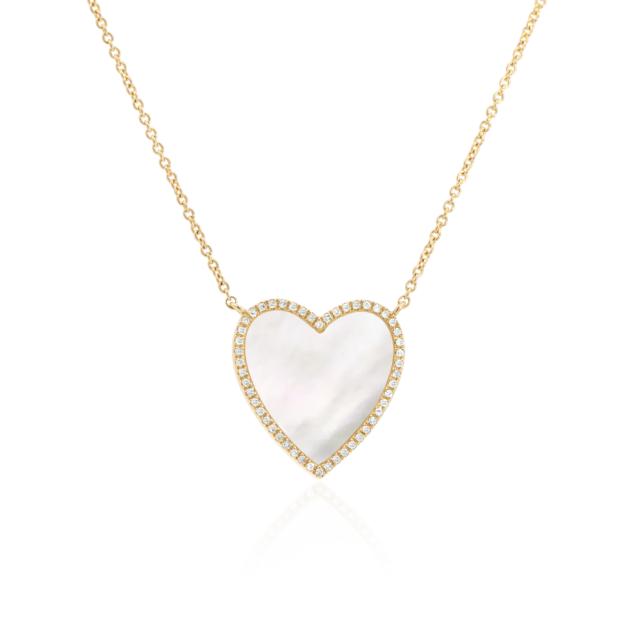Glowing MOP & Diamond Heart 
