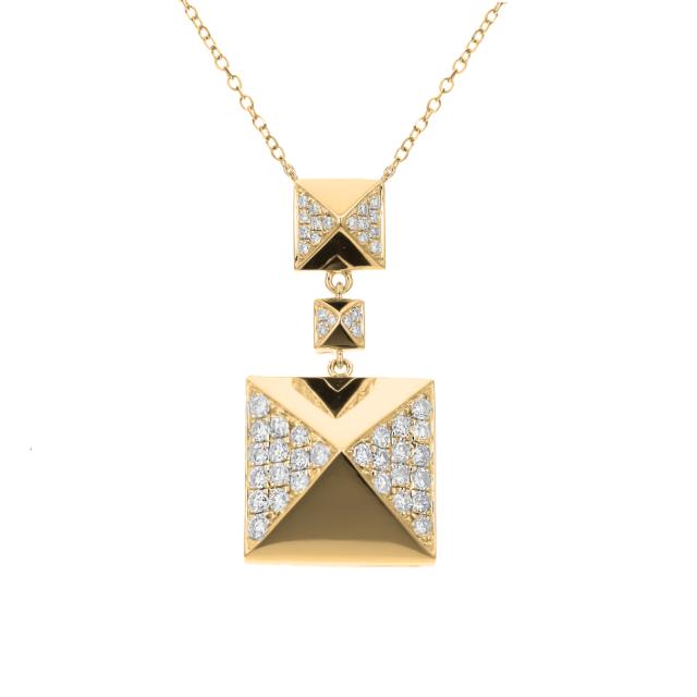 Golden Pyramid Necklace  