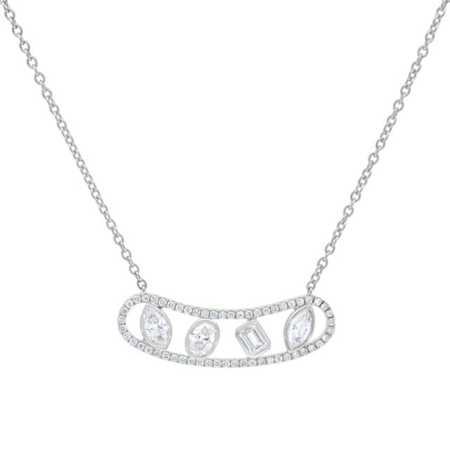 Multifaceted Diamond Necklace
