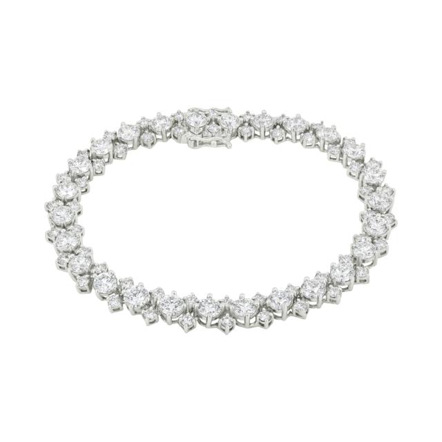 Opulent Tennis Bracelet -18K White Gold, 8.09tw Round Diamonds, 6.5