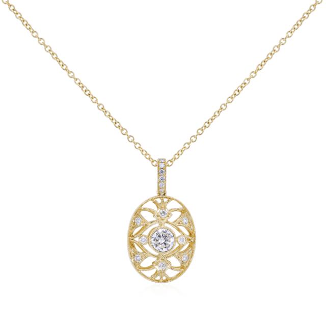 Antique Oval Pendant  