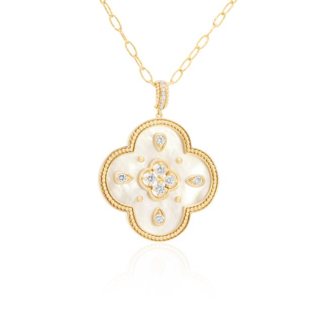Mother of Pearl Clover Pendant 
