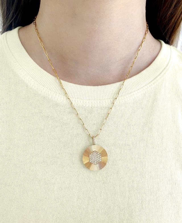 Art Deco Mirror Pendant 