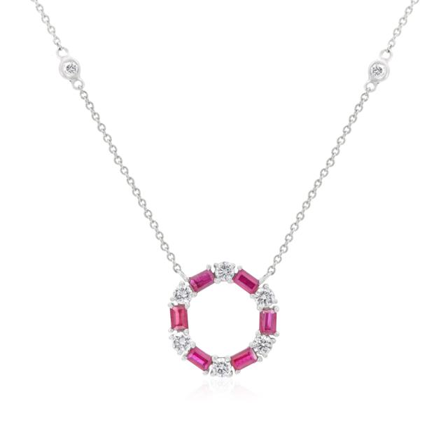 Ruby Circle Necklace  