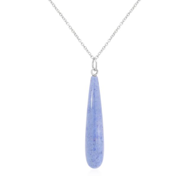 Purple Jade Briolette Necklace   