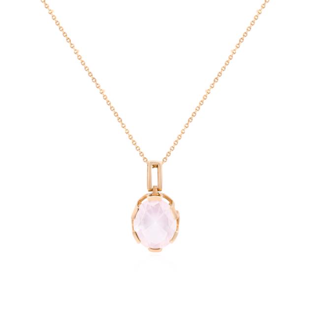 Rose Quartz Geometric Necklace  