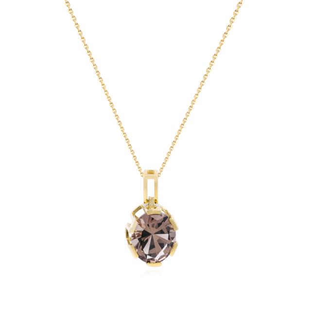 Smoky Quartz Geometric Necklace   