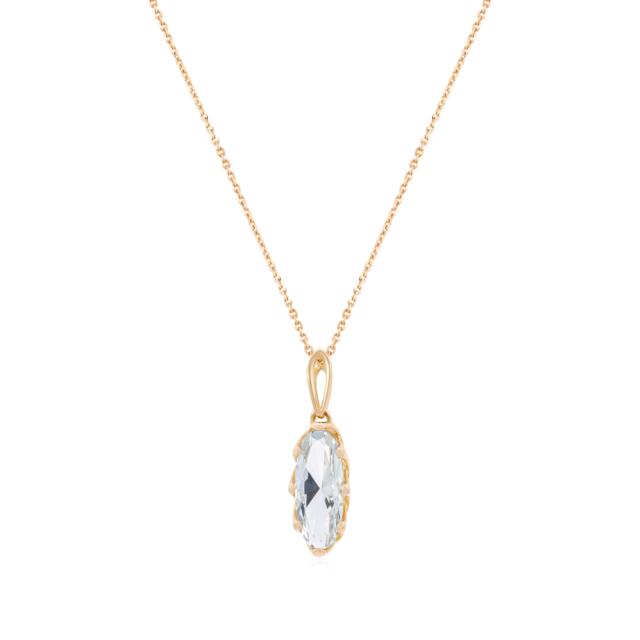 Prasiolite Eight Prong Necklace   