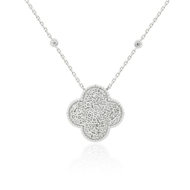 Pave Clover Necklace 