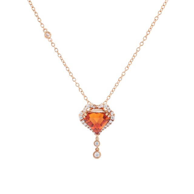 Glam Diamond Shape Necklace