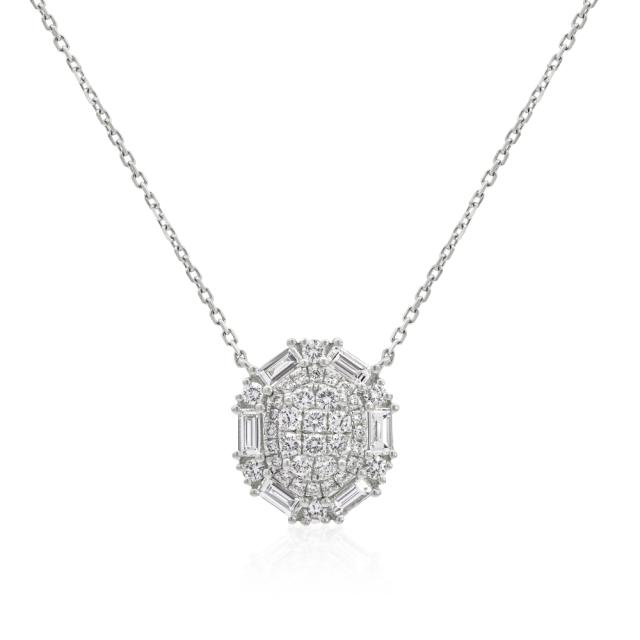 Cluster Diamond Necklace  