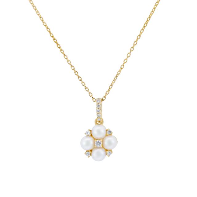 Delicate Pearl Flower Pendant