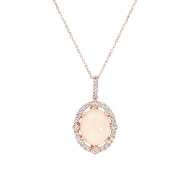Antique Opal & Diamond Pendant