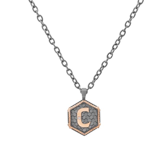 Stylish Hextagon S Initial Pendant 