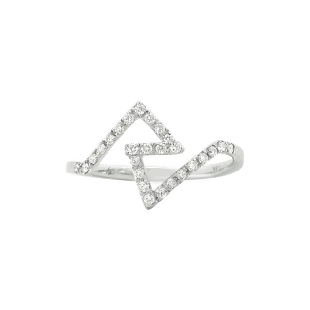 Geometric Diamond Ring  