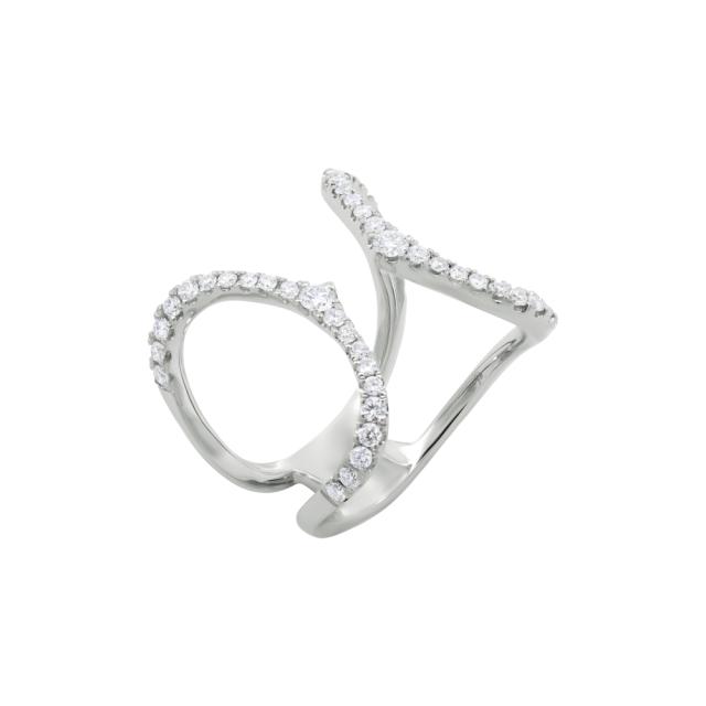 Modern Open Diamond Ring