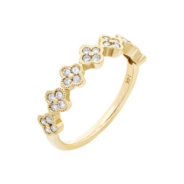 Golden Clover Fashion Ring  