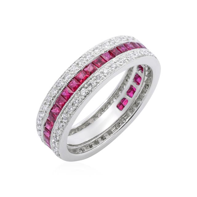 Ruby/Diamond Art Ring  