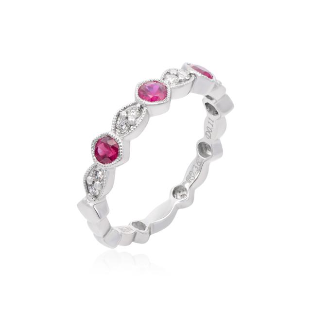 Ruby and Diamond Accent Ring  