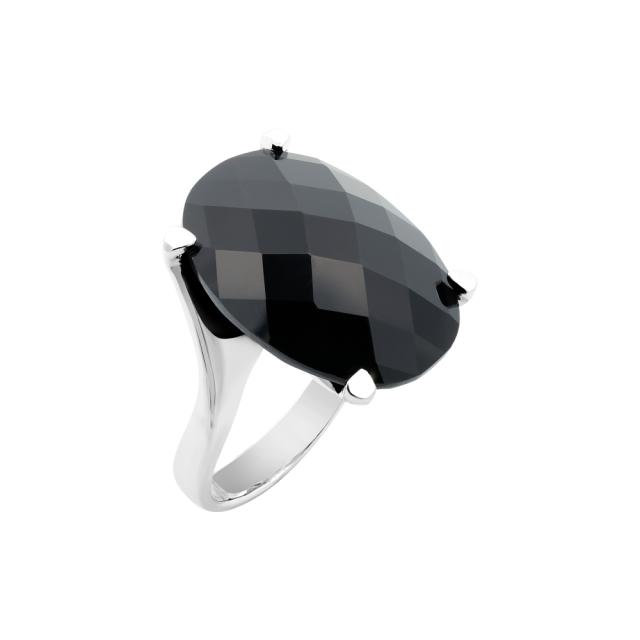 Onyx Oval Statement Ring  