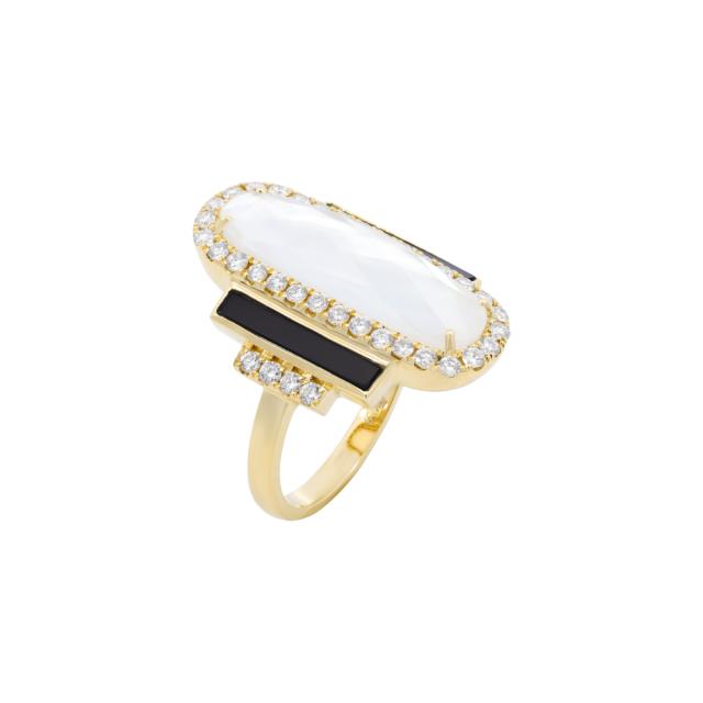 Oval Art Deco Ring  