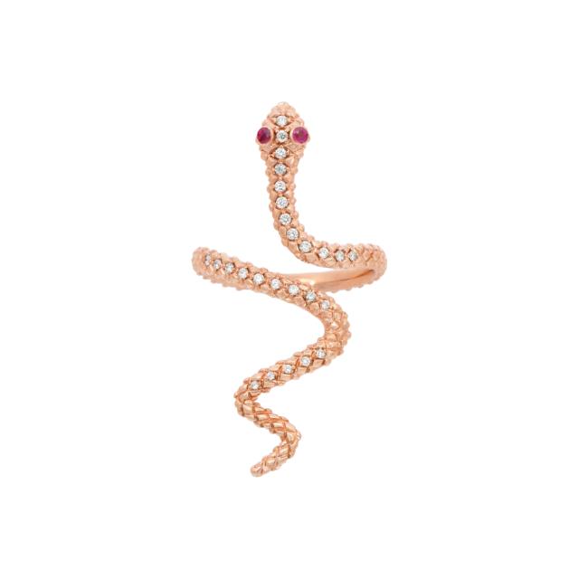 Serpent Diamond Ring