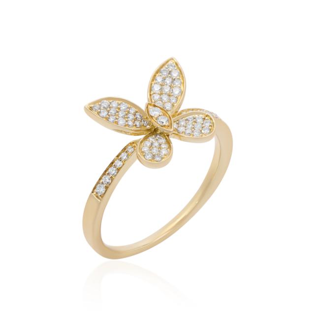 Golden Butterfly Ring  
