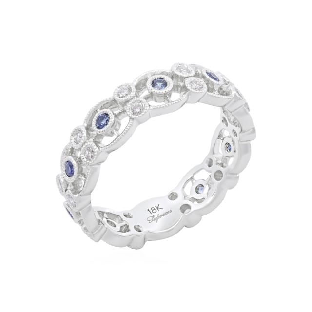 Art Deco Sapphire & Diamond Band