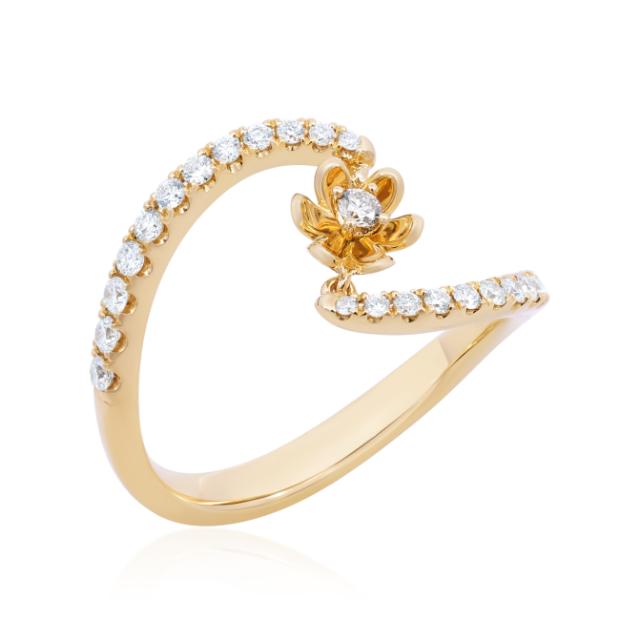 Floating Flower Diamond Ring