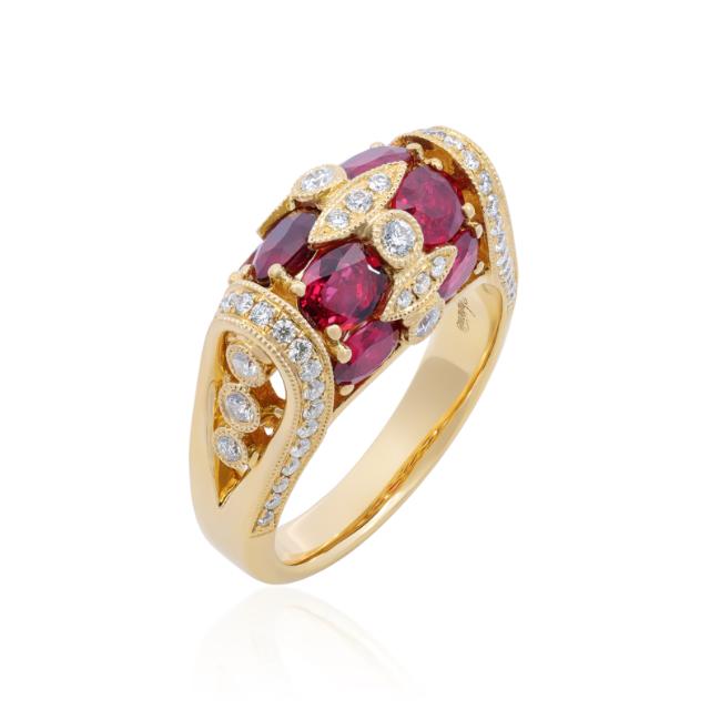 Art Deco Ruby/Dia Ring  