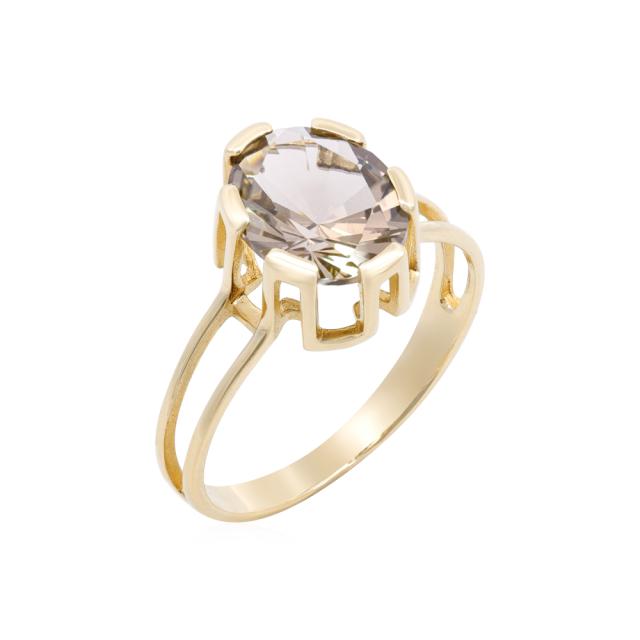 Stunning Oval Smoky Quartz Ring  