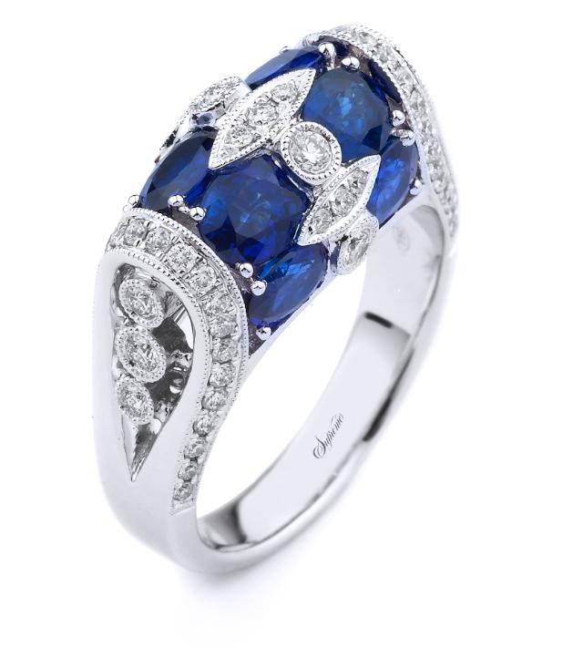 Colorful Sapphire Vintage Ring