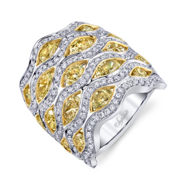 Lux Wide Diamond Band
