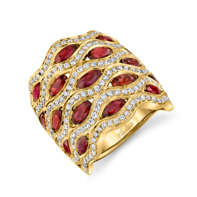 Lux Wide Diamond Band