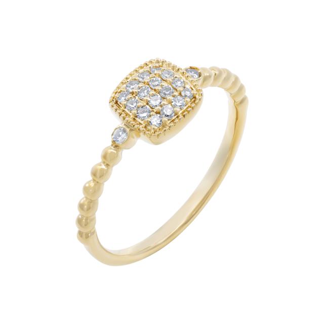 Glimming Square Cluster Ring