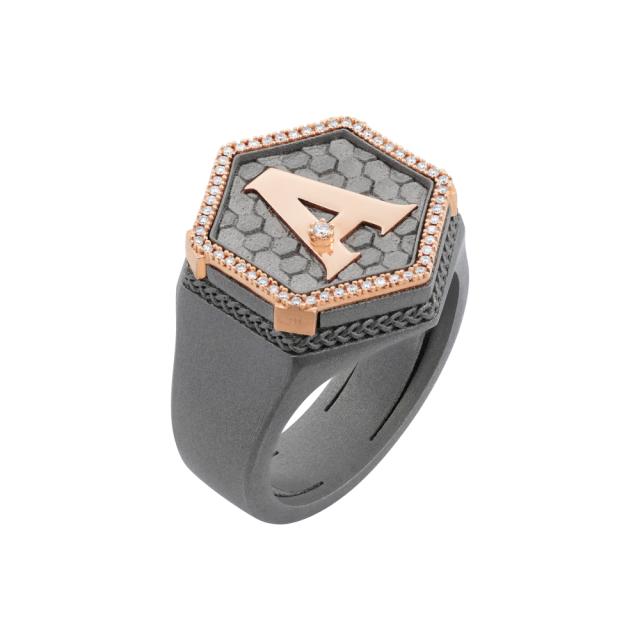 Unique Titan Initial A Ring