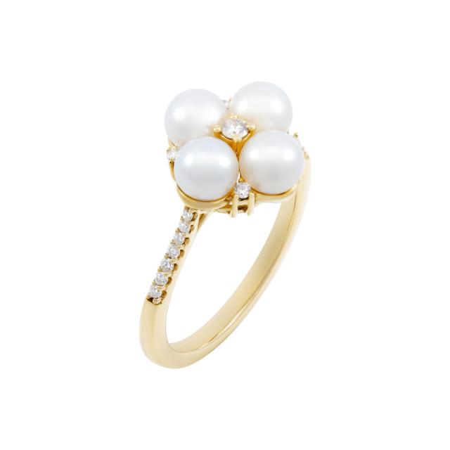Elegant Flower Pearl Ring