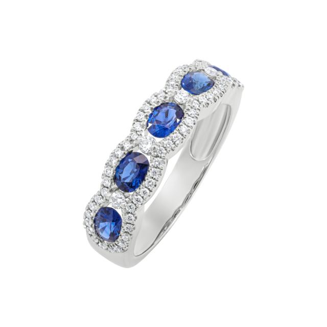 Fine Oval Sapphire Band