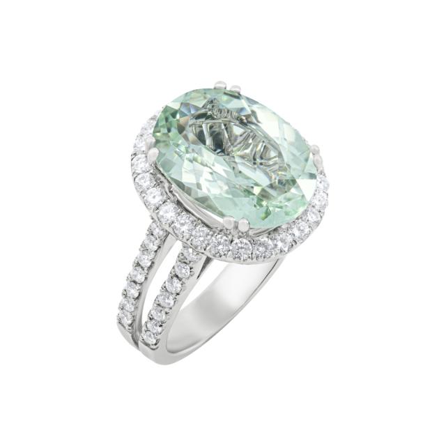 Rare Prasiolite Ring