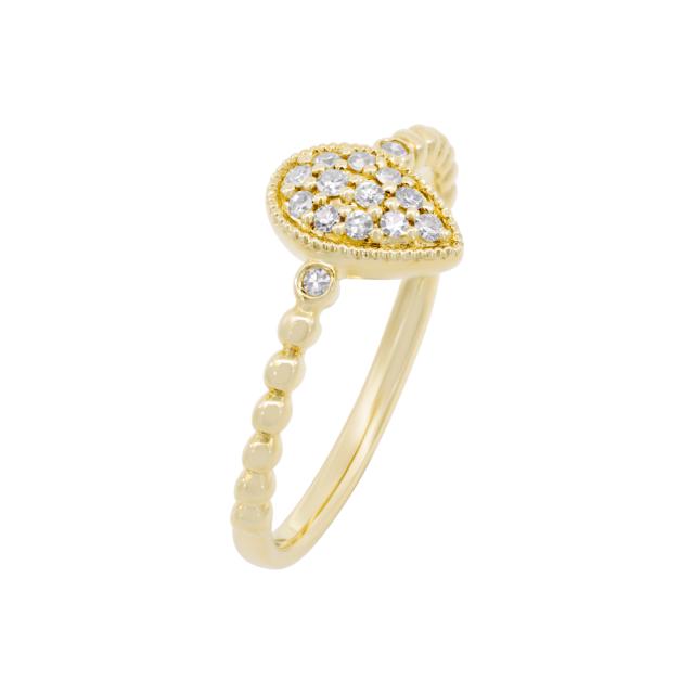 Glimmering Pear Shape Cluster Ring